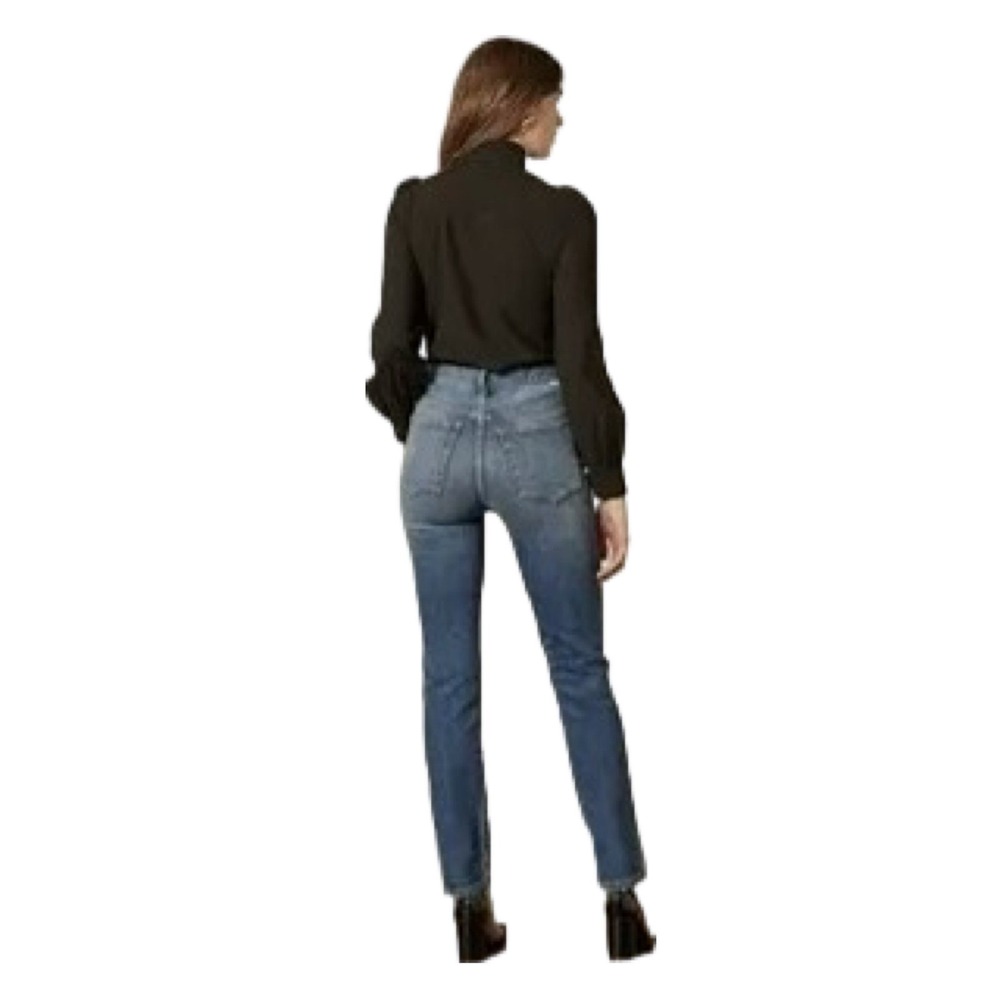 Boyish Dempsey High Rise Slim Straight Leg Jeans Women Blue 27 $228 - Picture 3 of 4
